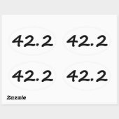 42.2kマラソンオーバルランニングマラソンのシール(1枚あたり4) 楕円形シール (シート)