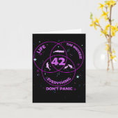 42 Answer To Life Universe Everything  カード (黄色い花)