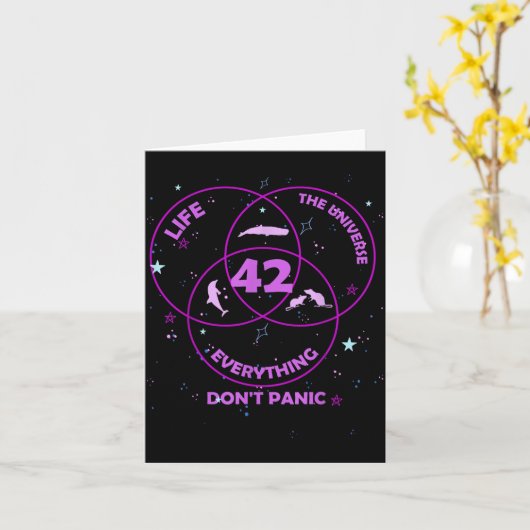42 Answer To Life Universe Everything  カード (黄色い花)