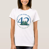42nd Birthday Or Anniversary Peacock Feathers Tシャツ (正面)