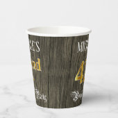 42nd Birthday Party — Faux Gold & Faux Wood Looks 紙コップ (左)
