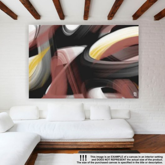 42x32インチトレンド抽象芸術アート白黒パウダー キャンバスプリント