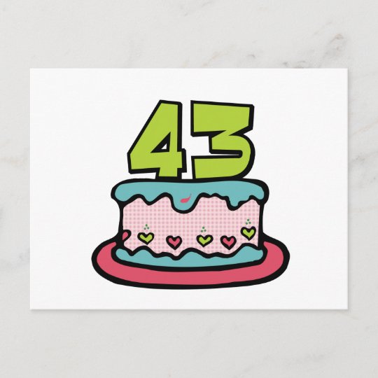 43歳のお誕生日ケーキ ポストカード Zazzle Co Jp