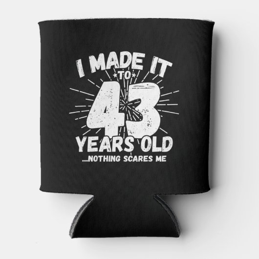 43おもしろい誕生日引用文皮肉43歳 缶クーラー (正面)