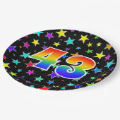 43イベントはっきりした:,おもしろい, カラフル Rainbow 43 ペーパープレート (アングル)