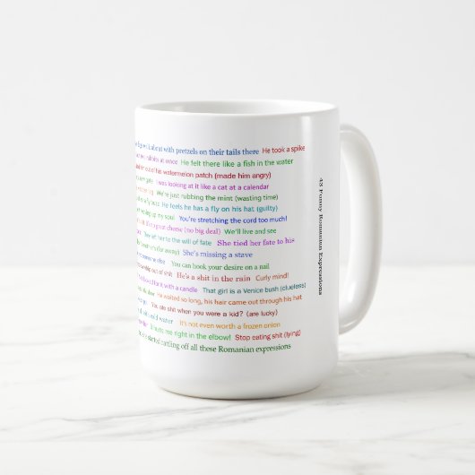 43ルーマおもしろいニア式会話作品 コーヒーマグカップ (正面右)