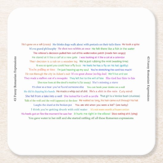 43ルーマおもしろいニア式会話作品 スクエアペーパーコースター (正面)