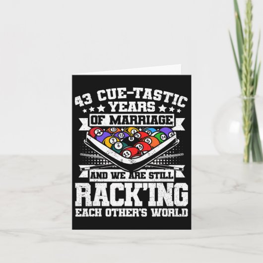 43周年記念結婚プールビリヤード43年M カード (正面)