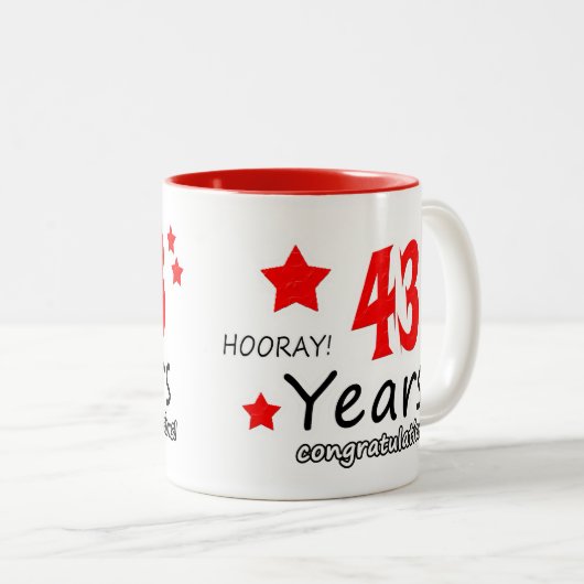 43周年記念43結婚周年 ツートーンマグカップ (正面右)