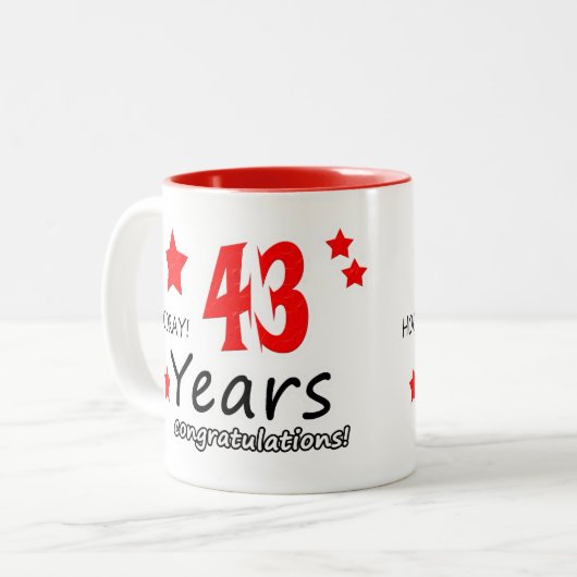 43周年記念43結婚周年 ツートーンマグカップ (正面左)