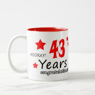 43周年記念43結婚周年 ツートーンマグカップ