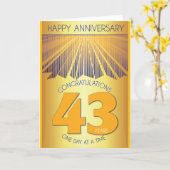 43回目の断酒記念日 | ゴールデンレイ12ステップ カード (黄色い花)