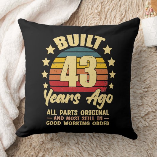 43年前 オールパーツ純正 43歳の誕生日 クッション (ブランケット)