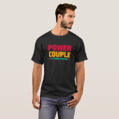 43年結婚したパワーカップル43周年記念ハス Tシャツ (正面フル)