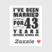 43年間の結婚生活を共に歩んだカップルにぴったりなデザイン シール (シート)