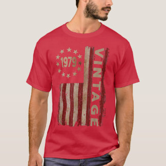 43歳のギフトヴィンテージ1979アメリカ国旗43日 Tシャツ