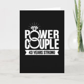 43歳のパワーカップルかわいい43周年 カード (正面)