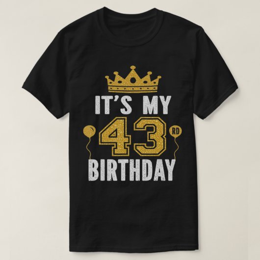 43歳の男Anのための私の43誕生日ギフトである Tシャツ (デザイン正面)