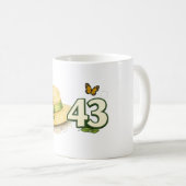 43歳の誕生日を祝う植物好きのためのコーヒーマグ コーヒーマグカップ (正面右)