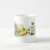 43歳の誕生日を祝う植物好きのためのコーヒーマグ コーヒーマグカップ (中央)