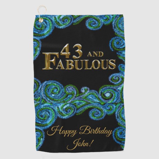 43歳の誕生日 ゴルフタオル (正面)