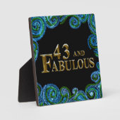 43歳の誕生日 フォトプラーク (正面)