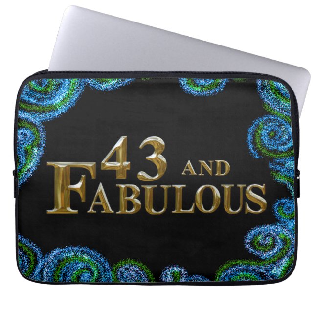43歳の誕生日 ラップトップスリーブ (正面)