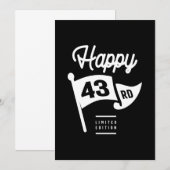 43歳の誕生日 - 43回目の誕生日面白いプレゼント 招待状 (正面/裏面)