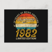 43歳の1982年レトロ最高の43回目の誕生日プレゼント ポストカード (正面)