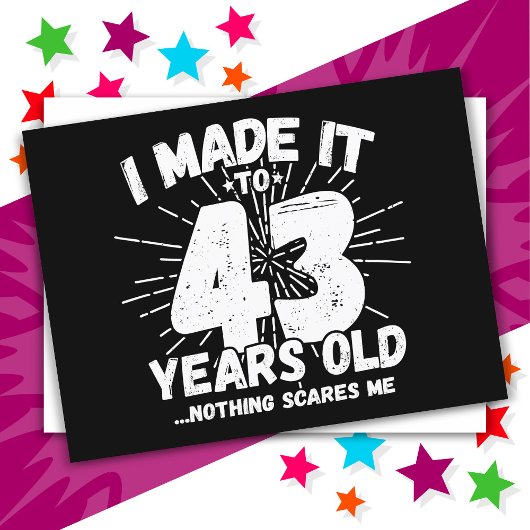 43歳皮肉なミーム面白い43歳の誕生日 ポストカード