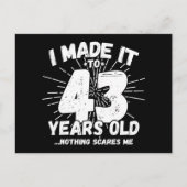 43歳皮肉なミーム面白い43歳の誕生日 ポストカード (正面)