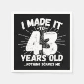 43歳皮肉ミームおもしろい43誕生日 スタンダードカクテルナプキン (正面)