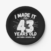 43歳皮肉ミームおもしろい43誕生日 ペーパープレート (正面)