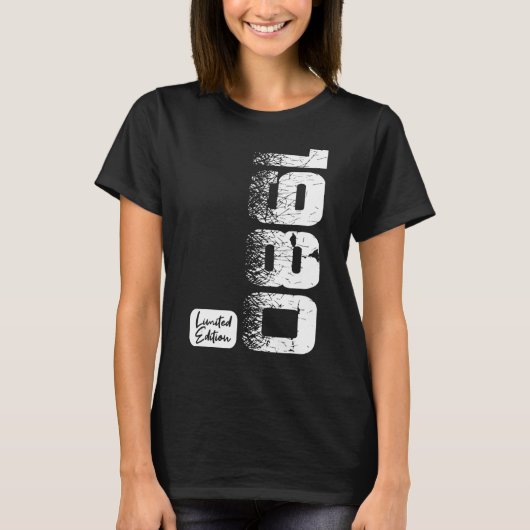 43歳1980年43誕生日 Tシャツ (正面)