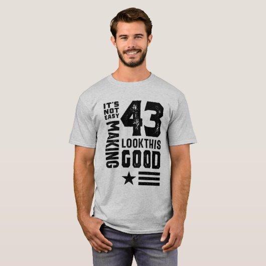 43歳43位誕生日おもしろい品 Tシャツ (正面フル)