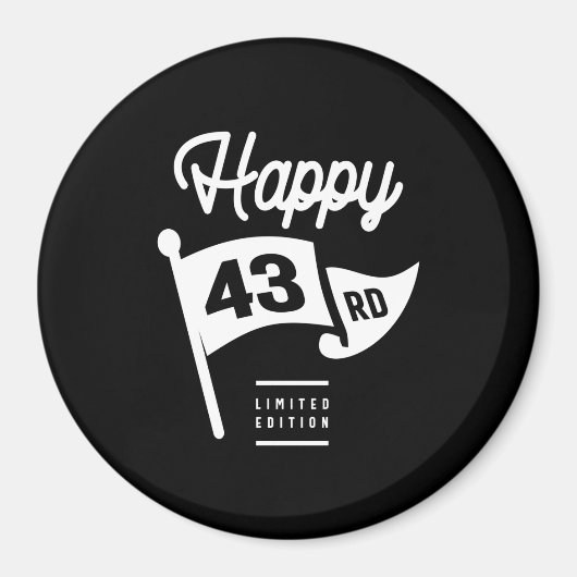 43歳 – 43誕生日ギフトおもしろい マグネット (正面)