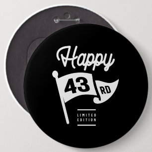 43歳 – 43誕生日ギフトおもしろい 缶バッジ