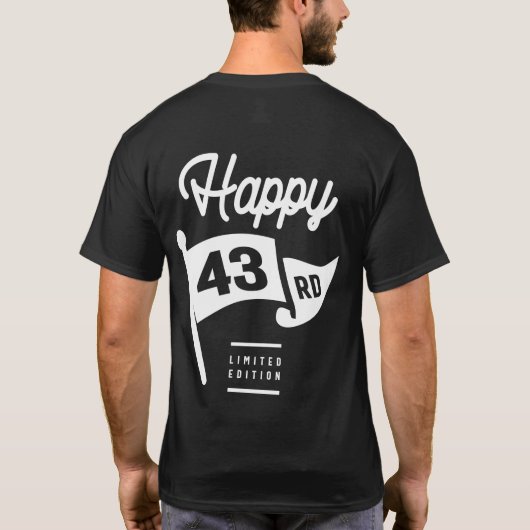 43歳 – 43誕生日ギフトおもしろい Tシャツ (裏面)