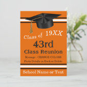 43番目のクラス懇親会招待状、オレンジ、ブラック 招待状 (スタンド正面)