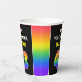43番目の誕生日カラフル: Rainbow # 43,名前をカスタムする 紙コップ (右)