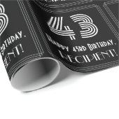 43番目の誕生日:インスパイアアールデコの検索「43」、名前あり ラッピングペーパー (ロールコーナー)