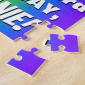 43番目の誕生日: カラフル、おもしろいレインボーパターン# 43 ジグソーパズル (側面)