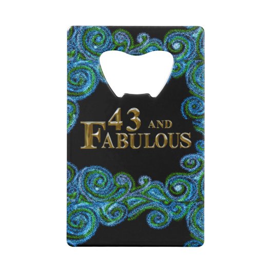43番目の誕生日 クレジットカード栓抜き (正面)