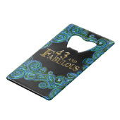 43番目の誕生日 クレジットカード栓抜き (裏面アングル)