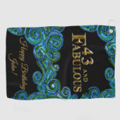 43番目の誕生日 ゴルフタオル (横)