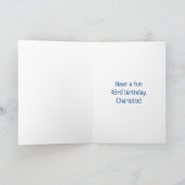 43番目の誕生日:ミュージカラフルックシンボル+レインボー43 カード (内部)