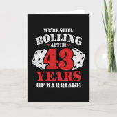 43結婚した年おもしろい43結婚周年 カード (正面)