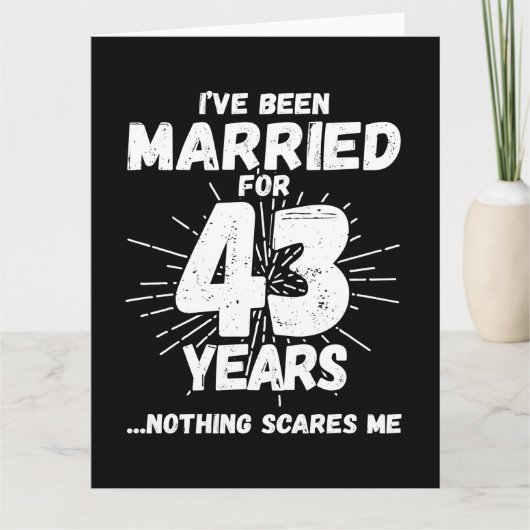 43結婚した年おもしろい43結婚周年 カード (正面)