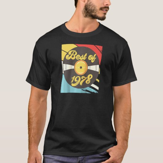 43誕生日レコードヴィンテージ1978ラグラン Tシャツ (正面)