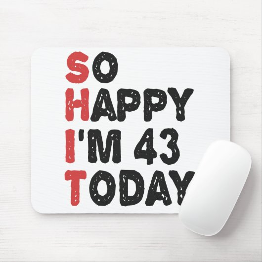 43誕生日嬉しい今日のギフト43 おもしろい マウスパッド (マウス)